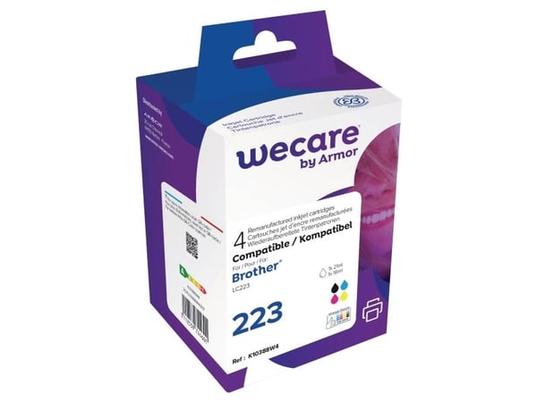 Wecare K10388W4, Musta, Syaani, Magenta, Keltainen, 12 ml, 6 ml, 4 kpl, Monipakkaus
