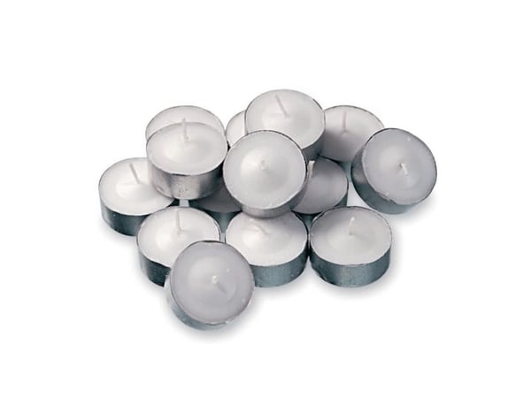 Fyrfadslys, Duni, Ø3,8cm, hvid, 4 timer - (12 stk.)