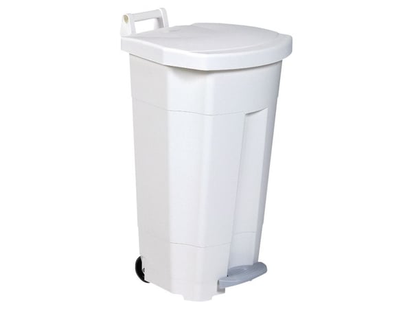 Pedalspand, Rossignol, Polyethylen, 90 l, HxBxD: 89,5 x 51 x 51 cm, hvid