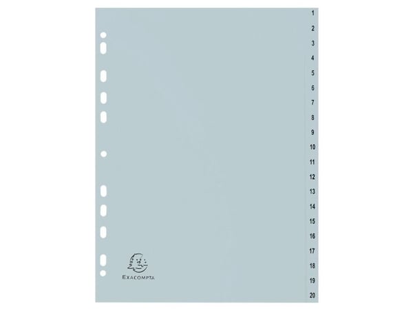 Exacompta 1721E, Valkoinen, Polypropeeni (PP), A4