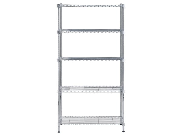 Reol Alba chrome stål med 5 hylder medium