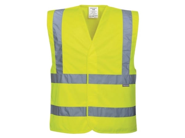 Hi-Vis vest m/skulderrefleks gul str L/XL kl 2