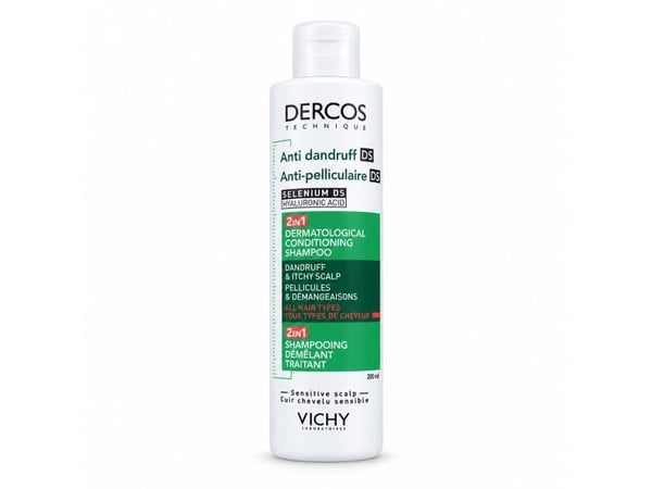 Vichy Dercos flassjampo 2-i-1 med balsam, 200 ml