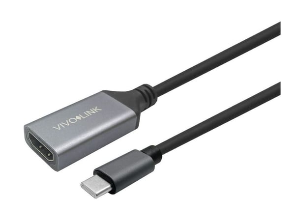 VivoLink - Adapterkabel - HDMI hona till USB-C hane - 1 m - svart - 4K60Hz stöd, upp till 18 Gbps dataöverföringshastighet