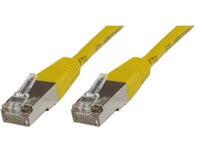 MicroConnect - Nettverkskabel - RJ-45 (hann) til RJ-45 (hann) - 25 cm - 6 mm - SFTP - CAT 6 - halogenfri, rund, flertrådet - gul