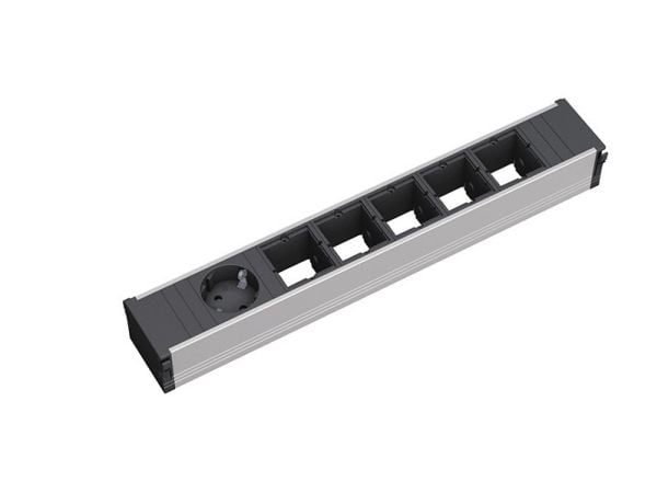 Bachmann 912.004, 0,1 m, 1 AC-pistorasia(a), Sisätila, Musta, Harmaa