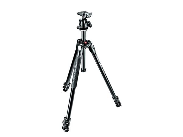 Manfrotto 290 Series MK290XTA3-BH - Tripod - med Manfrotto 496RC2 Compact Ball Head