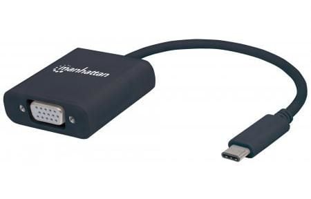 Manhattan 151771, 3.2 Gen 1 (3.1 Gen 1), USB Type-C, VGA (D-Sub)-utgang, 1920 x 1200 piksler