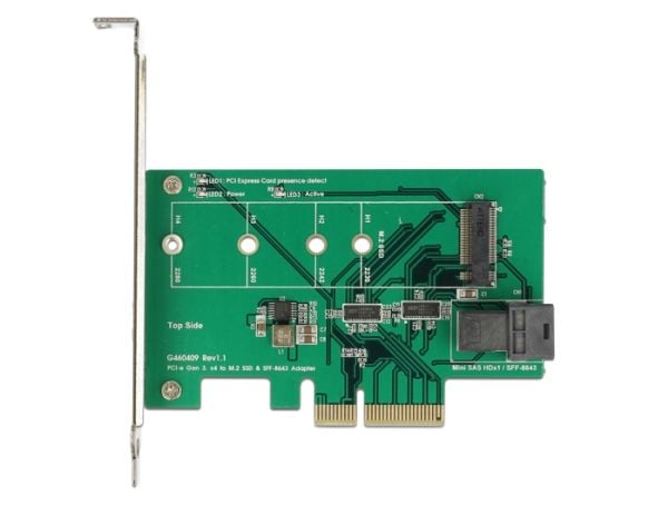 DeLOCK 89517, PCIe, M.2, Vihreä, Valkoinen, Laatikko