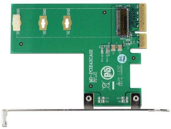 Delock PCI Express x4 Card > 1 x internal NVMe M.2 Key M - Diskkontroller - 1 Kanal - M.2 Card - PCIe 3.0 x4