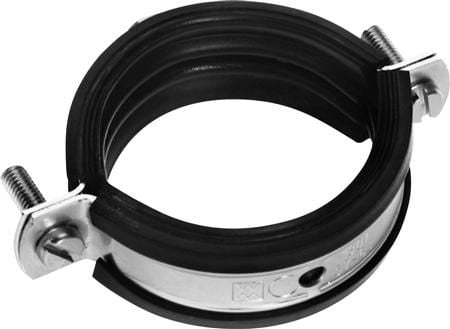 WALRAVEN 20-23mm ½” rustfri støj-isoleret rørbøjle M8 gevind max belastning 900N Rustfrit stål 316, EPDM
