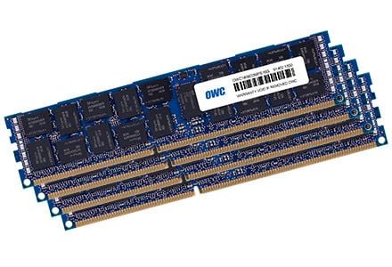 Other World Computing - DDR3 - sett - 64 GB: 4 x 16 GB - DIMM 240-pin - 1866 MHz / PC3-14900 - CL13 - 1.5 V - registrert - ECC