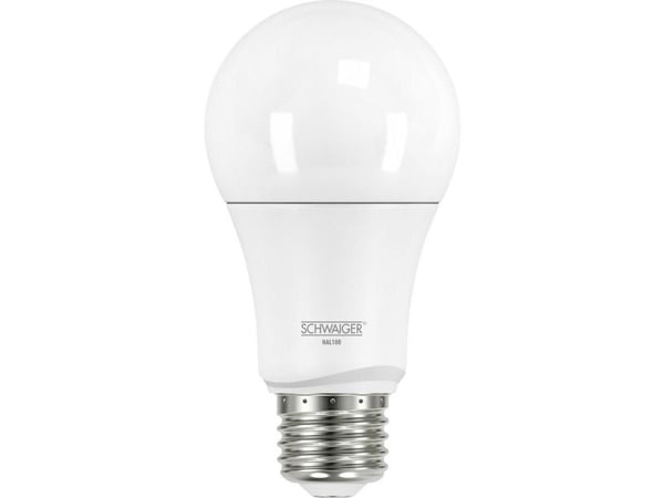 Schwaiger HOME4YOU HAL100 - LED-lyspære - E27 - 9 W (ekvivalent 60 W) - klasse A - varmt hvitt lys - 2700 K - hvit