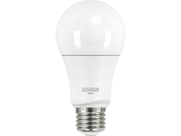 Schwaiger HAL200 - LED-lyspære - E27 - 9 W (ekvivalent 60 W) - klasse A - warm white/neutral white/cold white light - 2700-6500 K - hvit