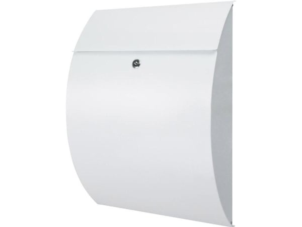 Burg Wächter 38680 postkasse Riviera 835 W - stålplate - hvit - nøkkellås