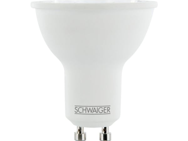Schwaiger HAL400 - LED-lyspære - GU10 - 4.8 W (ekvivalent 50 W) - klasse A+ - varmt hvitt lys - 2700 K - hvit