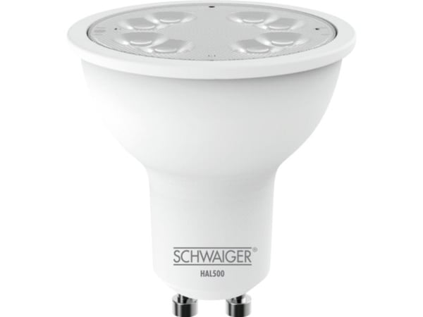 Schwaiger HAL500 - LED-lyspære - GU10 - 5.4 W (ekvivalent 50 W) - klasse G - warm white/neutral white/cold white light - 2700-6500 K - hvit