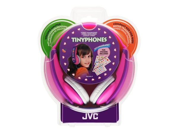 JVC TINYPHONES HA-KD5 - Hodetelefoner - full størrelse - kablet - rosa