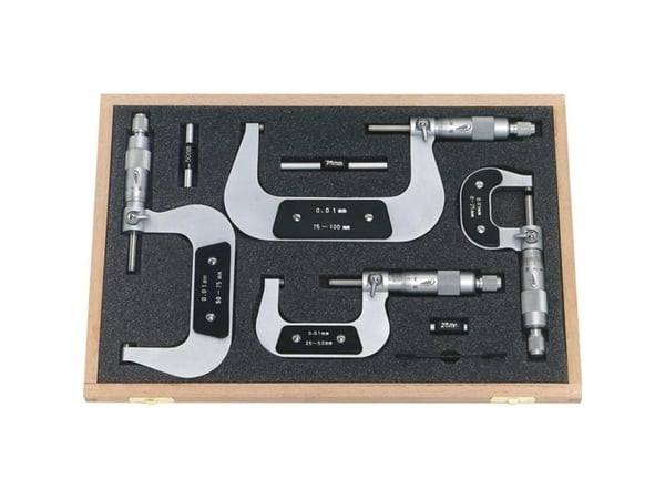 HELIOS PREISSER 0800 513 Joustava mikrometrisarja 0 - 100 mm Lukema: 0,01 mm DIN 863-1