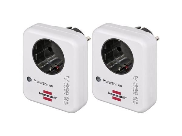Brennenstuhl överspänningsskydd mellanpropp 2-pack SPA 135 1506980 (13,5 kA)