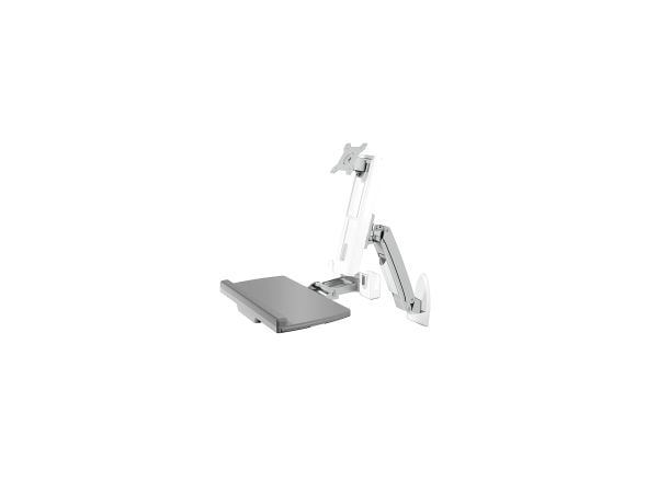 ICY BOX IB-MS600-W - Monteringssats - för LCD-skärm/PC-utrustning - plast, stål, aluminiumlegering - vit - skärmstorlek: upp till 24 tum - monterba...