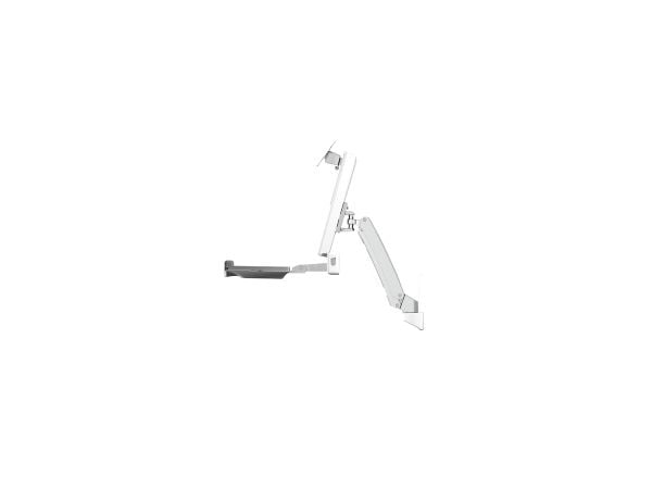 ICY BOX IB-MS600-W - Monteringssats - för LCD-skärm/PC-utrustning - plast, stål, aluminiumlegering - vit - skärmstorlek: upp till 24 tum - monterba...