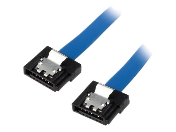 Akasa PROSLIM - SATA-kabel - Serial ATA 150/300/600 - SATA (hunn) til SATA (hunn) - 50 cm - hashet, rett kontakt - blå