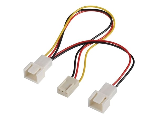 Akasa - Fläktadapter - 3 PIN intern effekt (hona) till 3 PIN intern effekt (hane)