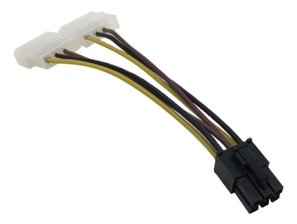 Akasa AK-CB4-6 - Strømadapter - 6-pins PCIe-strøm til 4-pin intern strøm - 20 cm