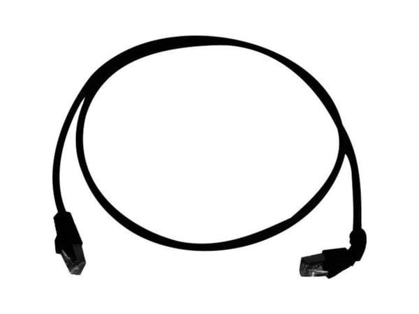 Telegärtner Cat.7 MP8 FS 600 LSZH 3.0m; 1x90-degrees, 3 m, Sort