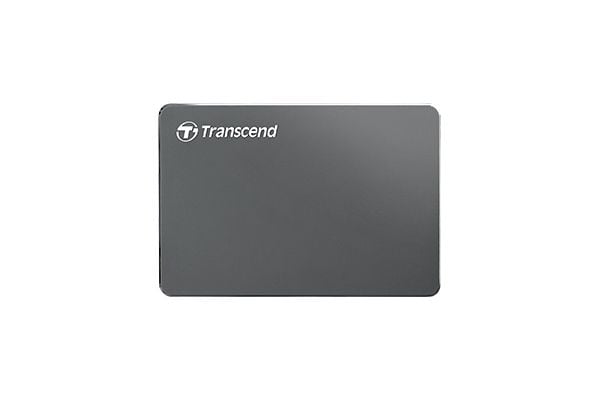 Transcend StoreJet 25C3 - Harddisk - 1 TB - ekstern (bærbar) - 2.5" - USB 3.0 - jerngrå