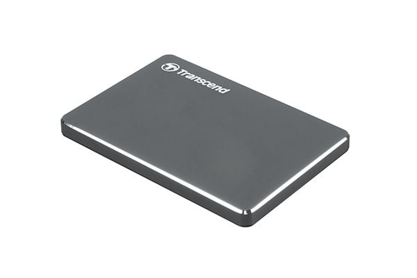 Transcend StoreJet 25C3 - Harddisk - 1 TB - ekstern (bærbar) - 2.5" - USB 3.0 - jerngrå