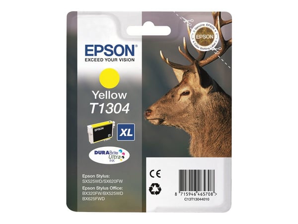 Bläckpatron epson t130440, 10,1 ml, gul