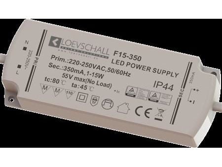 ID-LED-ohjain 350mA spotille 1W-15W, HBL = 16x45x115mm, jakelukotelolla 6 ulostulolle ID-LED-ohjain 350mA spotille 1W-15W, HBL = 16x45x115mm, jakelukotelolla 6 ulostulolle