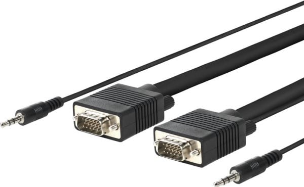 VivoLink Pro - VGA / lyd-kabel - HD-15 (VGA), minijakk (hann) til HD-15 (VGA), minijakk (hann) - 15 m - tommelskruer