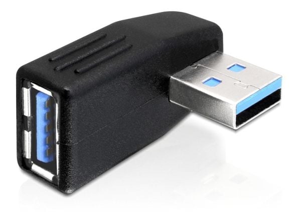 Delock - USB-sovitin - USB Type A (han) til USB Type A (hun) - USB 3.0 - 270° stikforbindelse - sortti