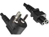 MicroConnect - Strømkabel - Type K (han) til IEC 60320 C5 - AC 250 V - 2.5 A - 1.8 m - sort