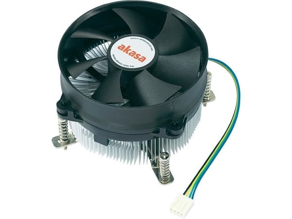 Akasa AK-CCE-7105EP, Kjøler, 9,2 cm, 600 RPM, 3000 RPM, Svart, Sølv