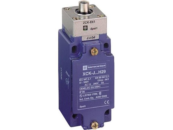 Schneider Electric XCKJ161H29, Ledningsført, Zamak, IP66, Blå, CCC CSA UL, 40 mm