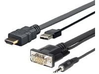 VivoLink Pro - HDMI-kabel - HDMI hann til USB, HD-15 (VGA), stereo minijack hann - 3 m