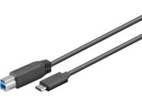 MicroConnect - USB-kaapeli - USB Type B (uros) - USB-C (uros) - USB 3.1 Gen 1 - 1 m - 1 m