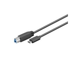 MicroConnect - USB-kaapeli - USB Type B (uros) - USB-C (uros) - USB 3.1 Gen 1 - 1 m - 1 m