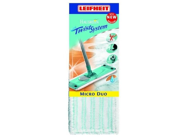 Leifheit 55320, Mop cover, Turkoosi, Valkoinen, Mikrokuitu, 1 kpl, 88 g, 140 mm