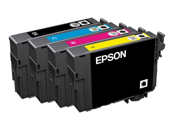 Epson 18 Multipack - 4-pack - 15.1 ml - svart, gul, cyan, magenta - original - blære med RF/lyd-alarm - blekkpatron - for Expression Home XP-212, 2...