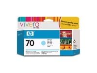 HP 70 - 130 ml - lys cyan - original - DesignJet - blekkpatron - for DesignJet HD Pro MFP, T120, Z2100, Z3100, Z3100ps, Z3200, Z3200ps, Z5200, Z5400