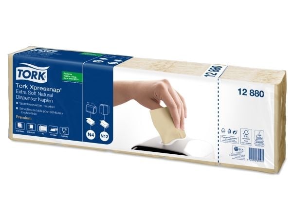 Tork lautasliina N4 165x213 mm 2-kertainen Natur,8 kpl x 5 x 200 kpl/krt