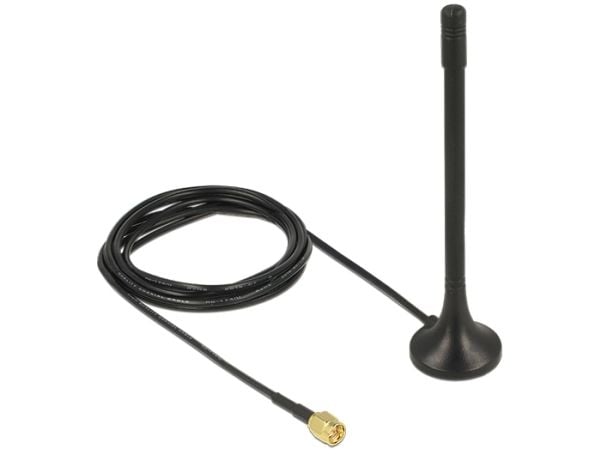 DeLOCK ISM 433 MHz antenni - Antenni - 12,1 cm - 2 dBi - suuntaamaton - sisätiloissa - musta