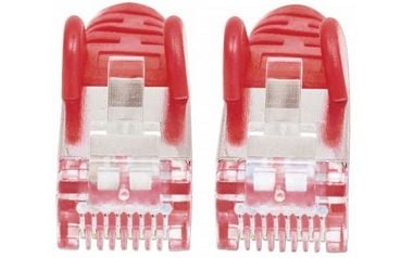 Intellinet 0.5m CAT6a S/FTP, 0,5 m, Cat6a, S/FTP (S-STP), RJ-45, RJ-45, Rød