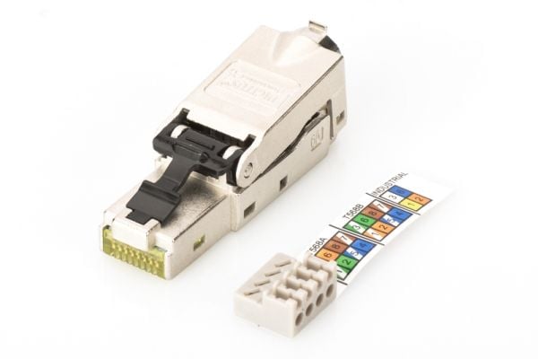 DIGITUS Professional DN-93631 - Nettverkkontakt - RJ-45 (hann) - skjermet - 5 - 9 mm - CAT 6a - IEEE 802.3an/IEEE 802.3at