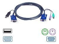 ATEN 2L-5506UP - Tastatur / video / musekabel (KVM) - USB, HD-15 (VGA) (hann) til PS/2, HD-15 (VGA) - 6 m
